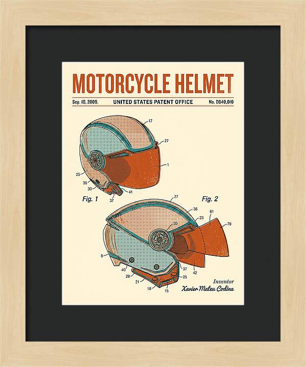 Motorcycle Helmet Retro Patent Usd640010s1