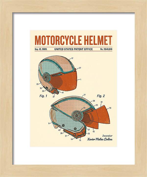 Motorcycle Helmet Retro Patent Usd640010s1