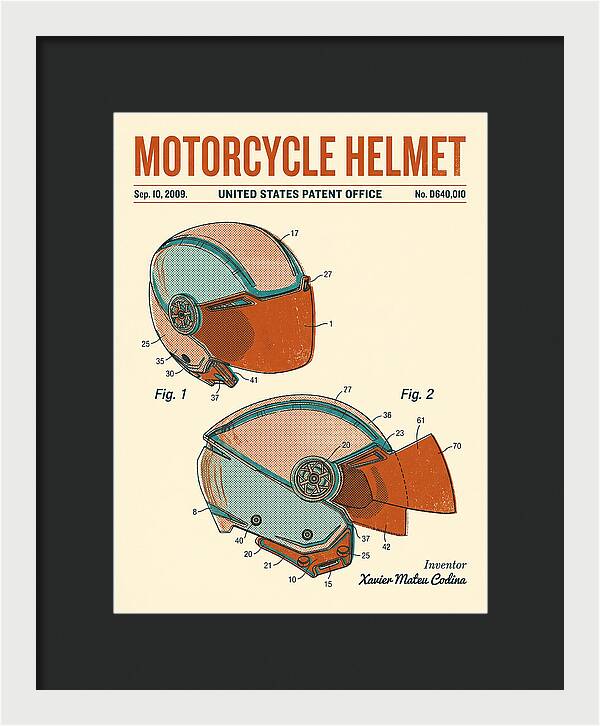 Motorcycle Helmet Retro Patent Usd640010s1