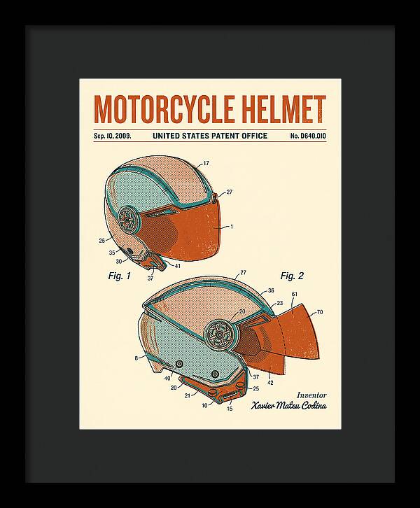 Motorcycle Helmet Retro Patent Usd640010s1