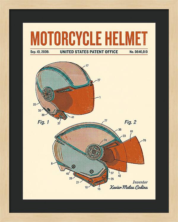 Motorcycle Helmet Retro Patent Usd640010s1