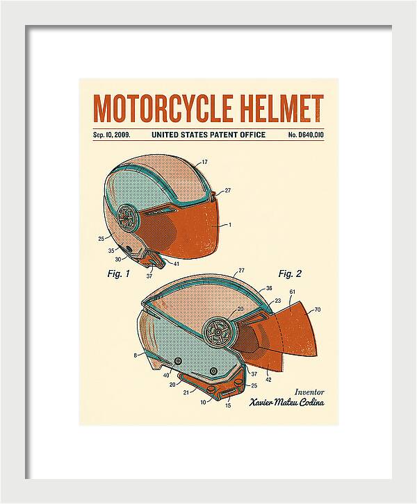 Motorcycle Helmet Retro Patent Usd640010s1
