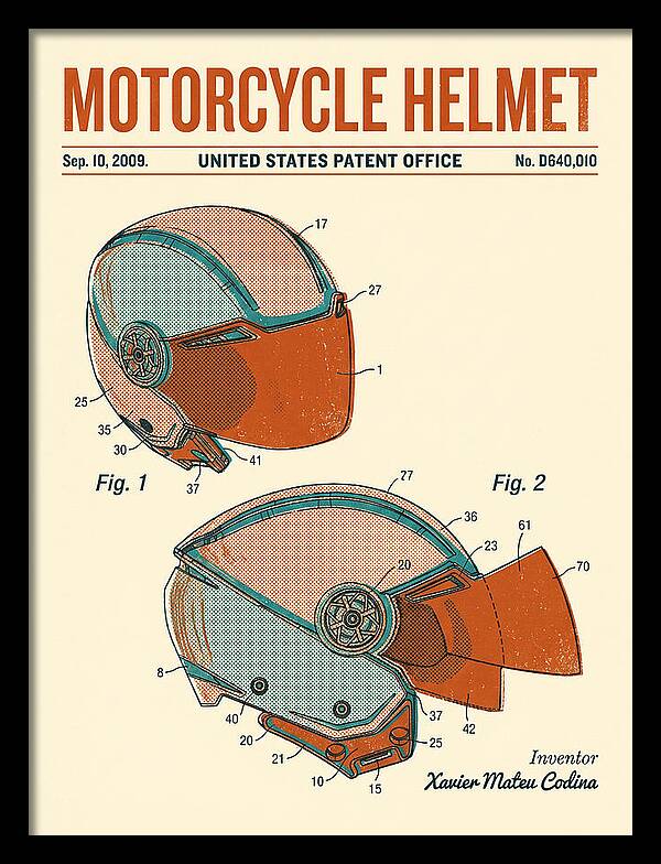 Motorcycle Helmet Retro Patent Usd640010s1