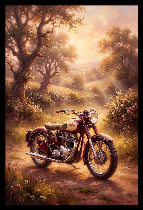 Motorcycle In Nature