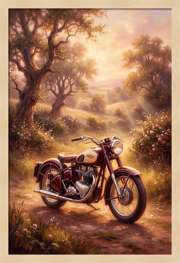 Motorcycle In Nature