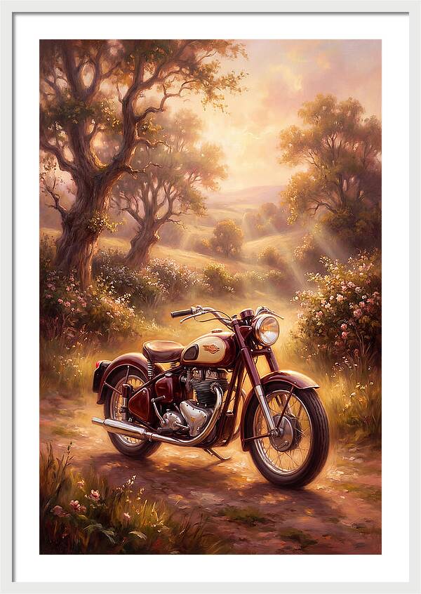 Motorcycle In Nature