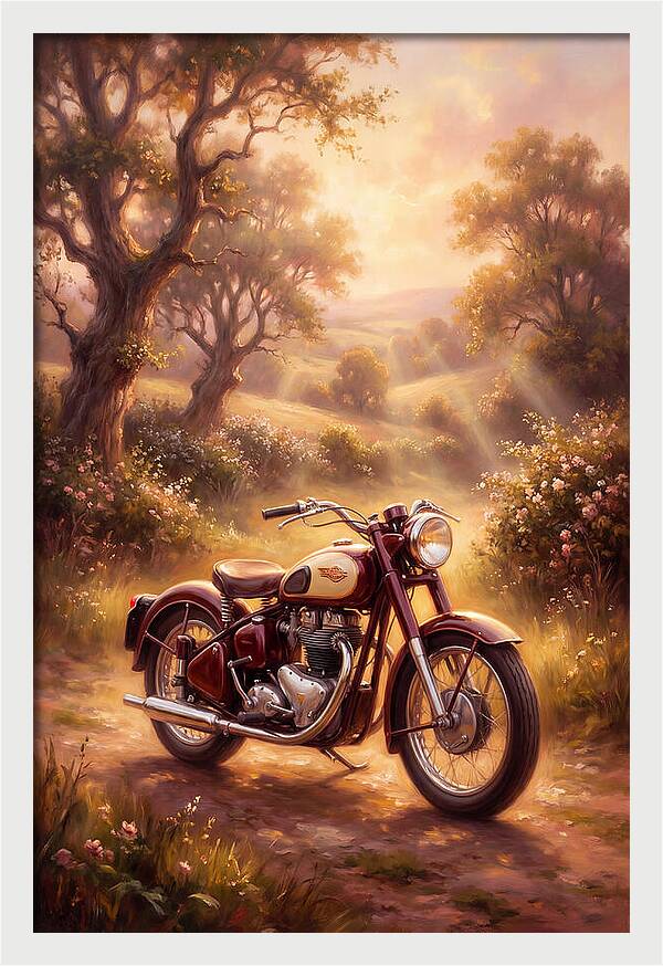 Motorcycle In Nature