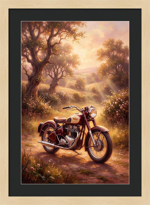 Motorcycle In Nature