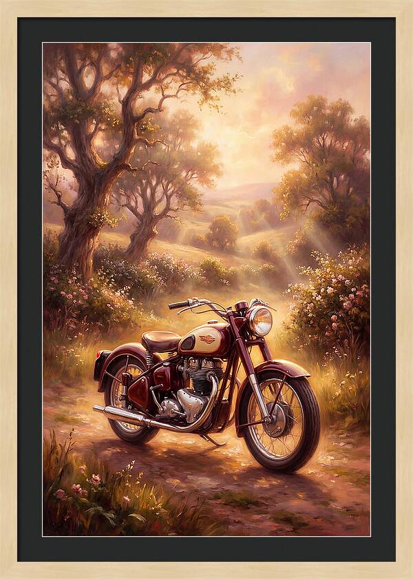 Motorcycle In Nature