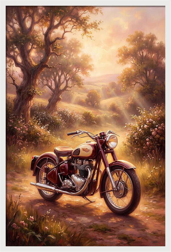 Motorcycle In Nature