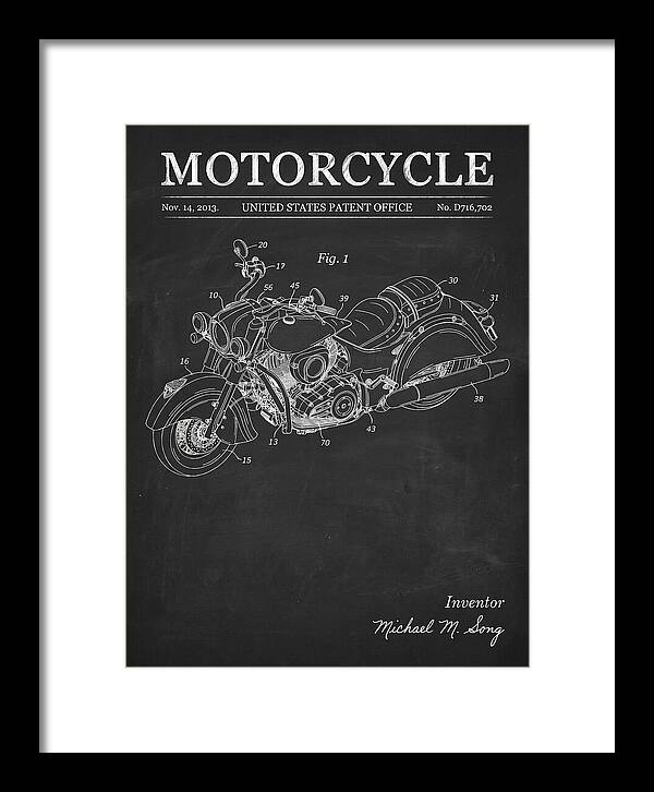 Motorcycle Indian Chief Chalkboard Patent Usd716702s1