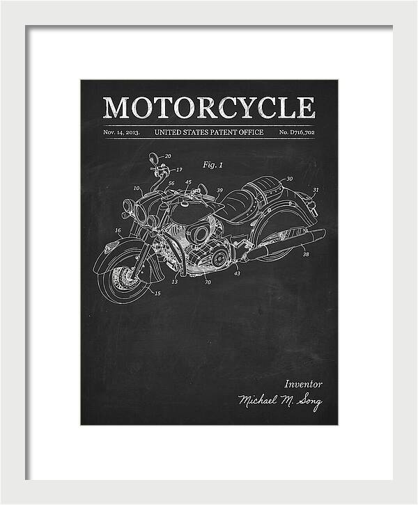 Motorcycle Indian Chief Chalkboard Patent Usd716702s1