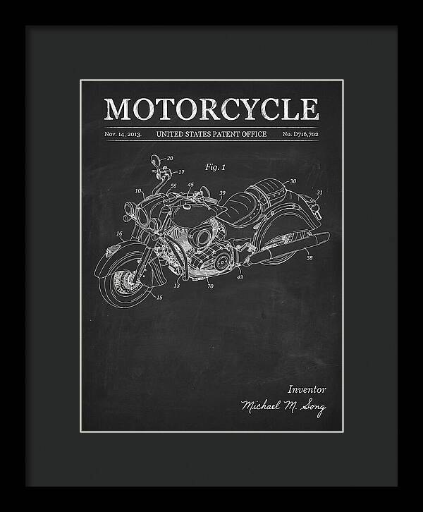 Motorcycle Indian Chief Chalkboard Patent Usd716702s1