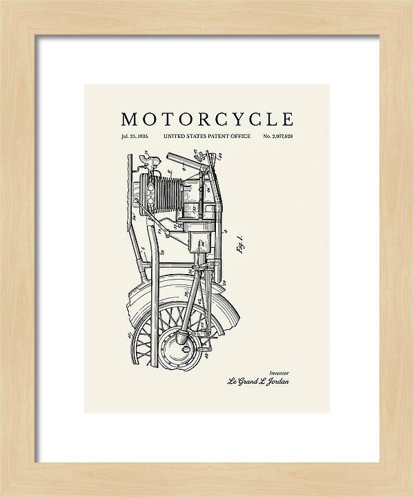 Motorcycle Minimalist Patent Us2077628a