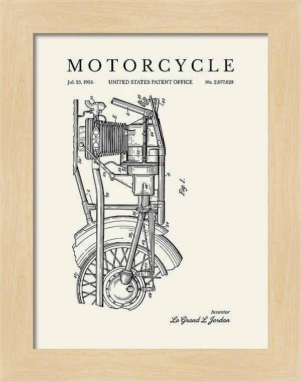 Motorcycle Minimalist Patent Us2077628a