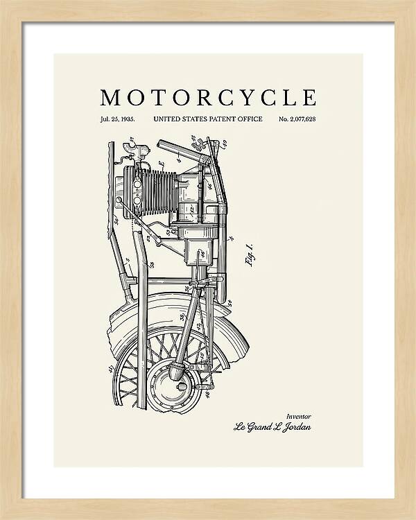 Motorcycle Minimalist Patent Us2077628a