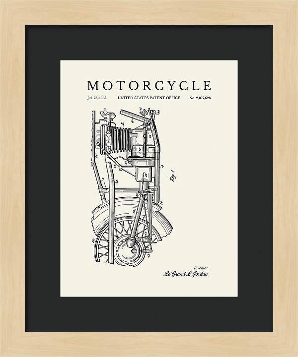 Motorcycle Minimalist Patent Us2077628a