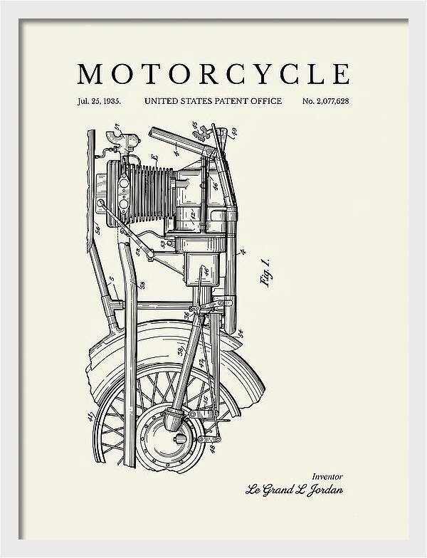 Motorcycle Minimalist Patent Us2077628a