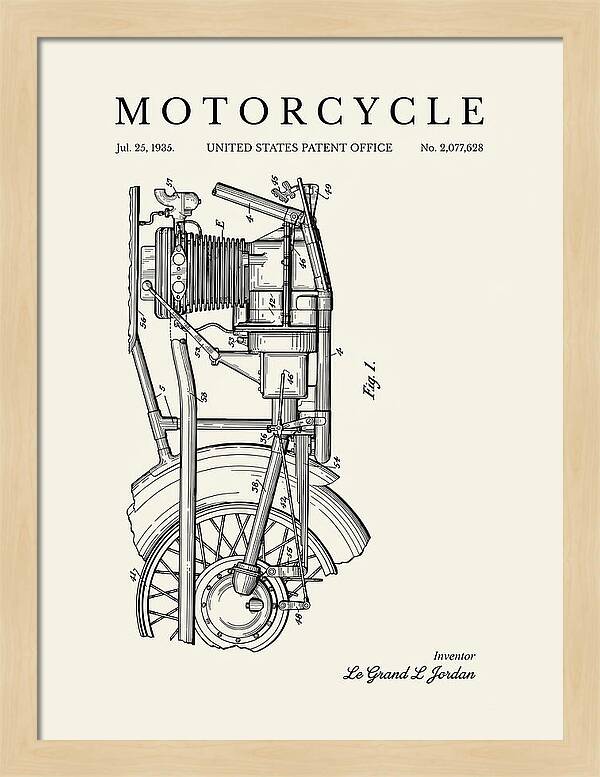 Motorcycle Minimalist Patent Us2077628a