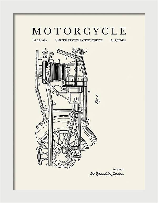 Motorcycle Minimalist Patent Us2077628a