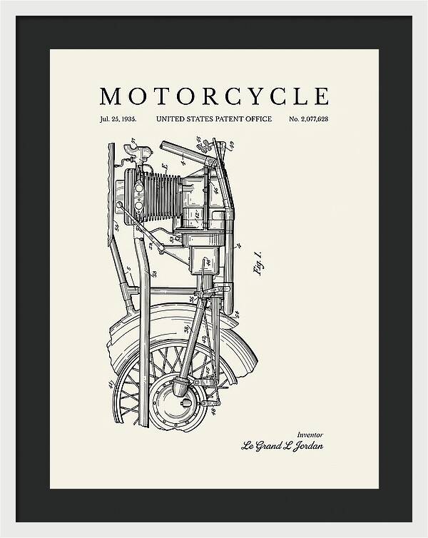 Motorcycle Minimalist Patent Us2077628a