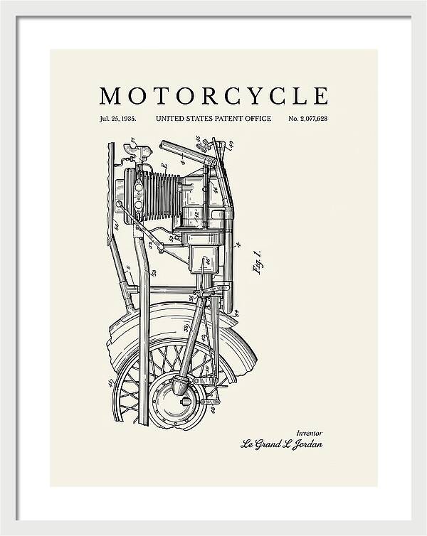 Motorcycle Minimalist Patent Us2077628a