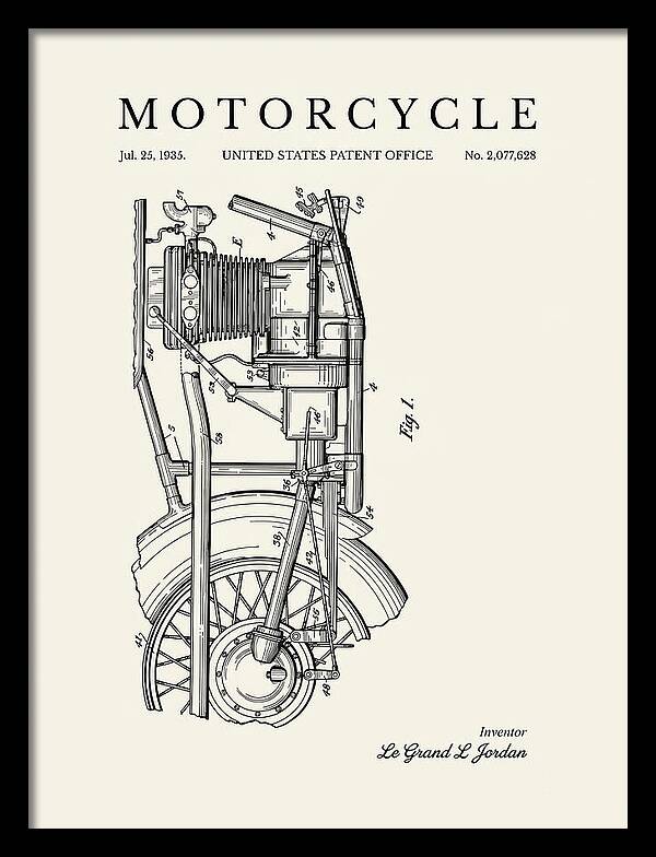 Motorcycle Minimalist Patent Us2077628a