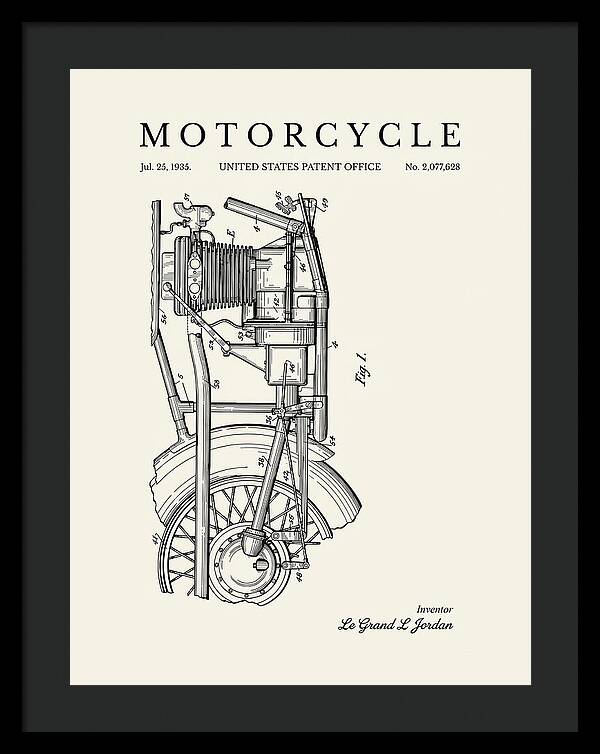 Motorcycle Minimalist Patent Us2077628a