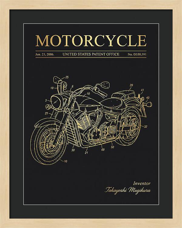 Motorcycle Star/yamaha Cruiser Gold Patent Usd550591s1