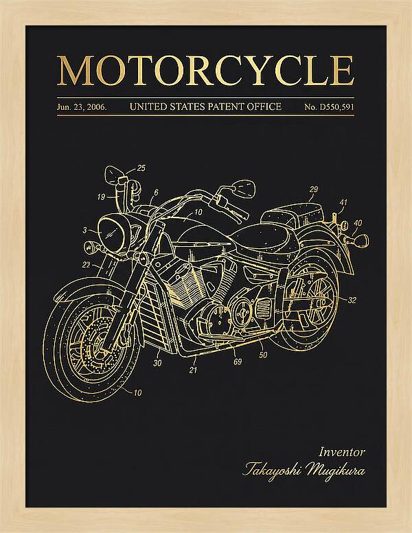Motorcycle Star/yamaha Cruiser Gold Patent Usd550591s1