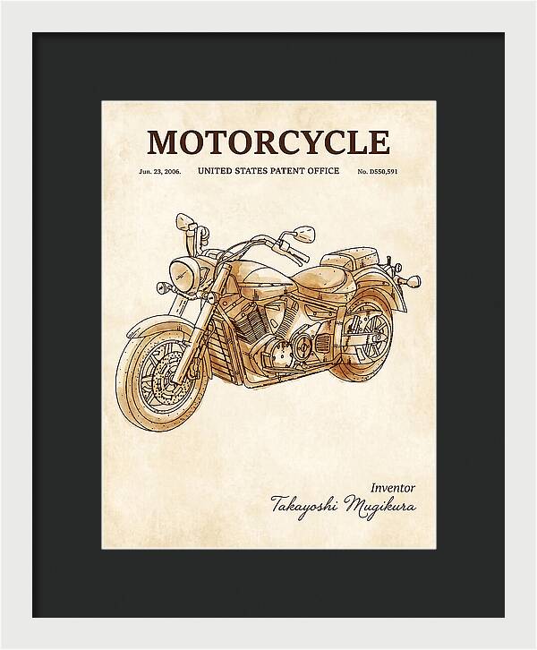 Motorcycle Star/yamaha Cruiser Watercolor Patent Usd550591s1