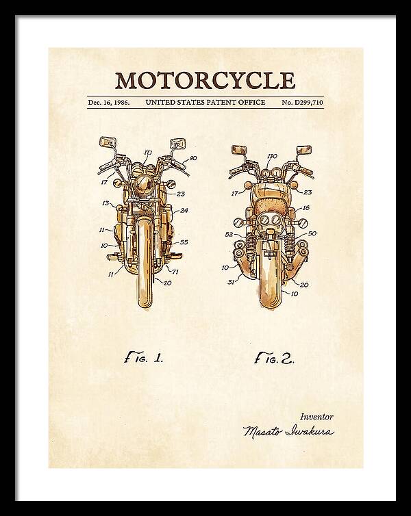 Motorcycle Watercolor Patent Usd299710s