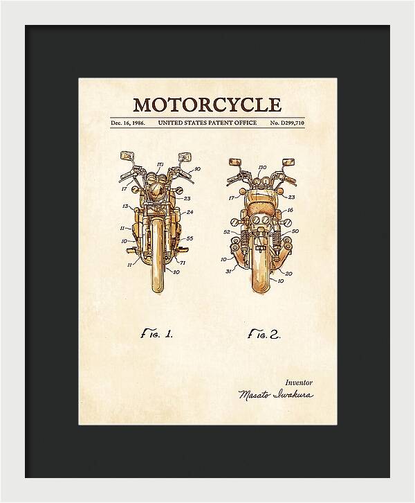 Motorcycle Watercolor Patent Usd299710s