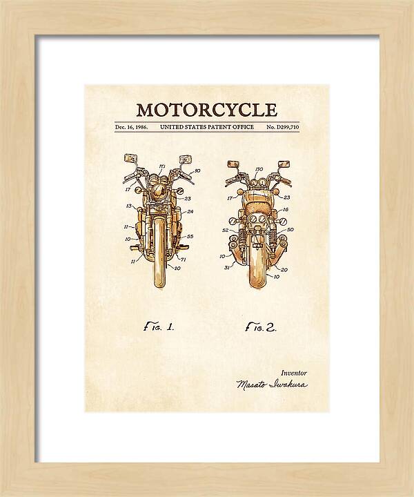 Motorcycle Watercolor Patent Usd299710s