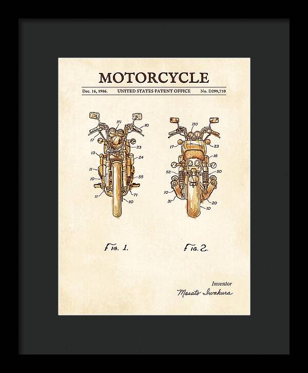 Motorcycle Watercolor Patent Usd299710s