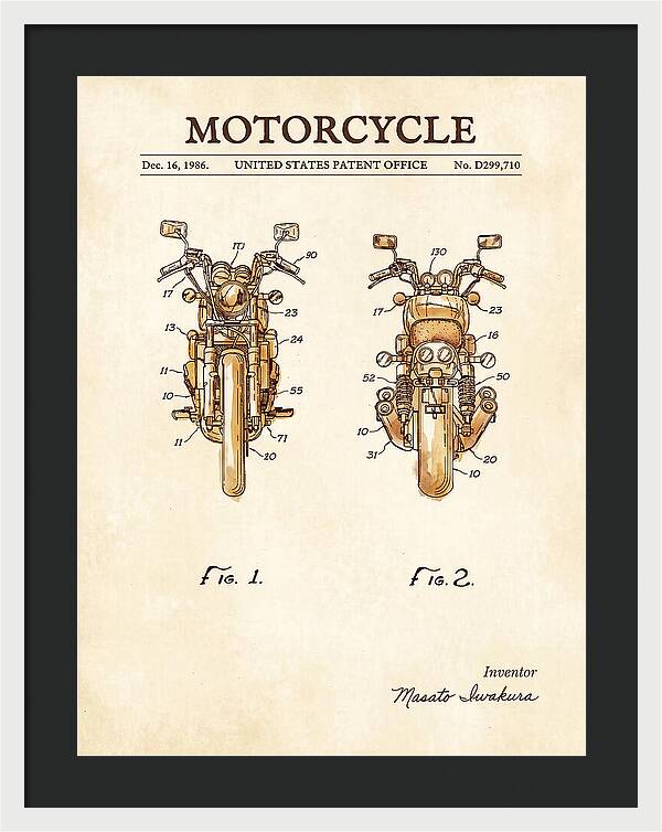 Motorcycle Watercolor Patent Usd299710s