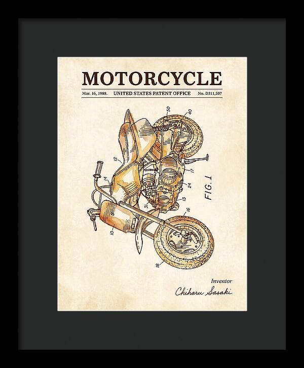 Motorcycle Watercolor Patent Usd311507s