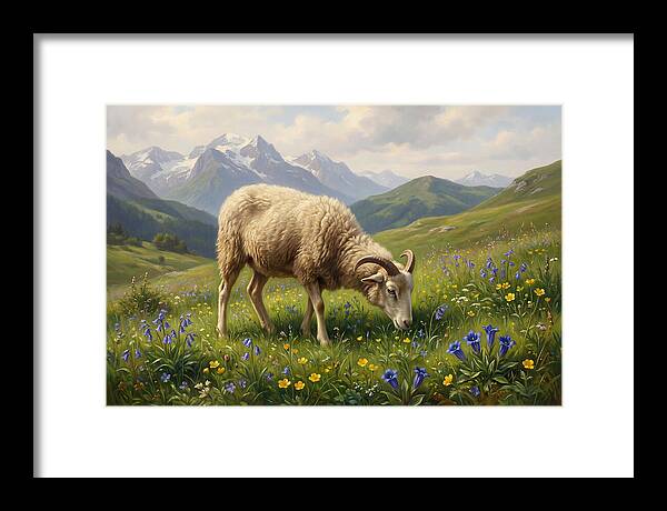 Mouflon Grazing In Serenity