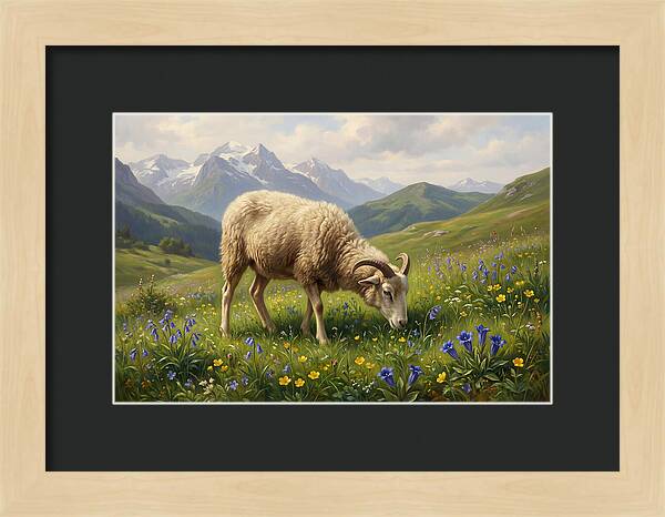 Mouflon Grazing In Serenity