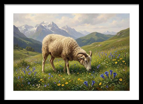 Mouflon Grazing In Serenity