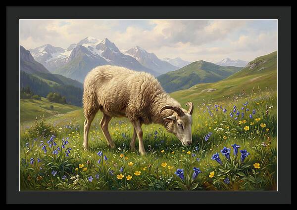 Mouflon Grazing In Serenity