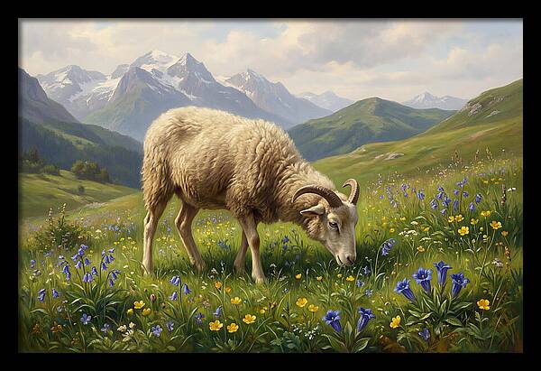 Mouflon Grazing In Serenity