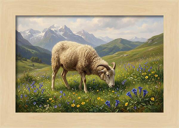 Mouflon Grazing In Serenity