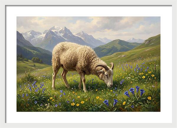 Mouflon Grazing In Serenity