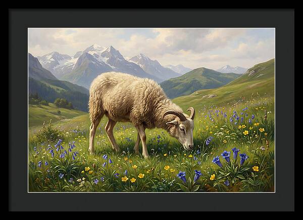 Mouflon Grazing In Serenity