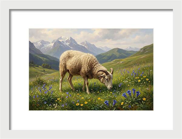 Mouflon Grazing In Serenity