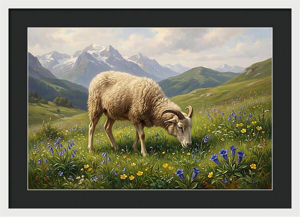 Mouflon Grazing In Serenity