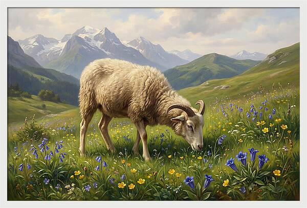 Mouflon Grazing In Serenity