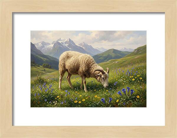 Mouflon Grazing In Serenity