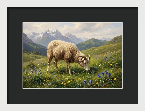 Mouflon Grazing In Serenity